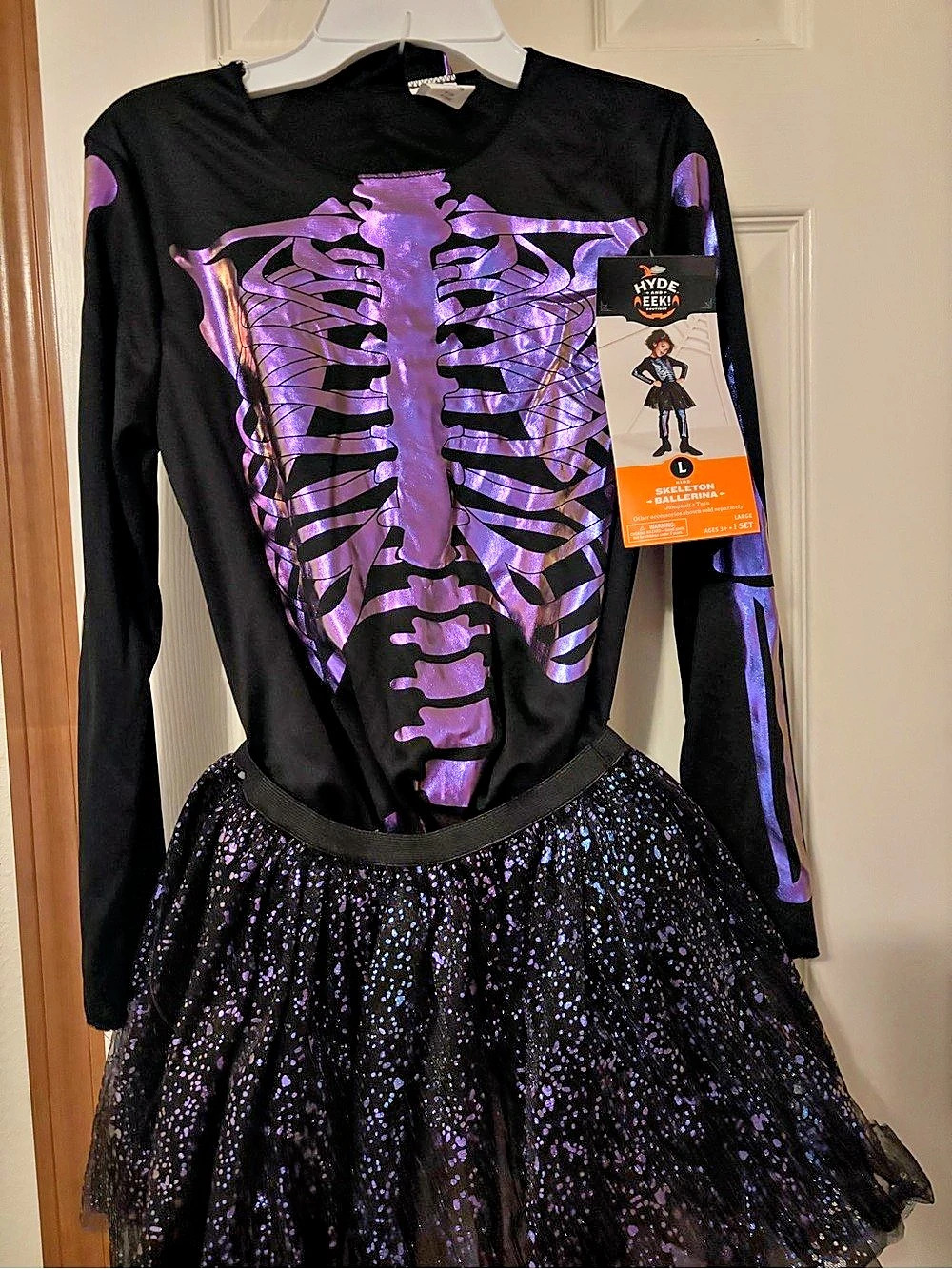 Hyde and Eek Boutique Skeleton Ballerina Costume Kid Girls Size Large (12 - 14)
